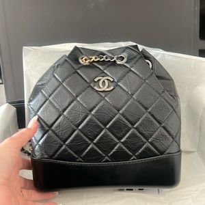 CHANEL backpack two toned straps